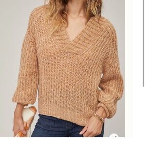 Anthropologie Honore Chunky Knit Wool Pullover Sweater